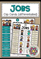 Vista previa - Refuerzo / NEE / Materiales de apoyo - JOBS - Clip Cards (2-times differentiated) - Portada