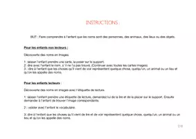 Aperçu - Apprentissages en autonomie - Cartes images : les noms - Page 2