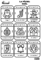 Vista previa - Juegos / Gamificación - NOËL - Jeu de pêche (Noir et blanc) - página 1