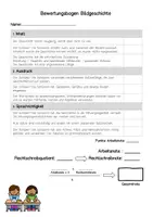 Vorschau - Lehrpläne/Lehrermaterial - Bildgeschichte - Bewertungsbogen / Beurteilungskriterien für die Schularbeit - Seite 2