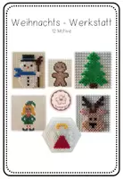 Vorschau - Stationenlernen - Bügelperlen- Werkstatt: Weihnachten & Winter - Deckblatt