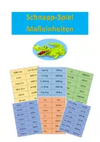 Vorschau - Spiele - Schnapp-Spiel Größen ohne Dezimalzahlen, auch mit Schweizer Franken - Deckblatt