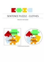 Vorschau - Stationenlernen - Sentence Puzzle-clothes - Deckblatt