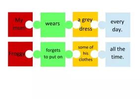 Vorschau - Stationenlernen - Sentence Puzzle-clothes - Seite 2