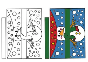 Vista previa - Manualidades / Dibujos para colorear - Amiguitos navideños - página 3