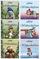 Vorschau - Bildkarten - Weihnachten Weihnachtsgrüße von den Faultieren #faultierklasse #weihnachten2024 - Seite 2