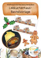 Vorschau - Mal- und Bastelvorlagen - Lebkuchenhaus-Bastelbogen - Deckblatt