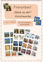 Vorschau - Spiele - Freiarbeit im Kunstunterricht - Merk es dir "bekannte Kunstwerke" - Deckblatt