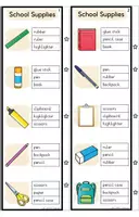 Vorschau - Quiz - School Supplies (Grundschule) - Peg Cards - Seite 1