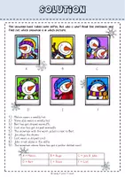 Vorschau - Arbeitsblätter - FREEBIE Snowman Logical - Seite 1