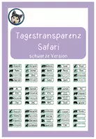 Vorschau - Bildkarten - Tagestransparenz #Safariklasse schwarz - Deckblatt