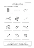 Vorschau - Arbeitsblätter - Freebie - DaZ - Arbeitsblatt - Wortschatz Schulsachen - Seite 1