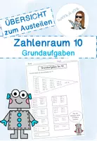 Vorschau - Merkblätter - Grundaufgaben im Zahlenraum 10 - Übersicht - Deckblatt