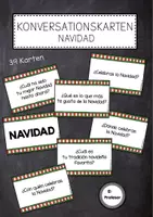 Vorschau - Aufgabenkarten - Navidad - 39 Konversationskarten (Weihnachten) - Deckblatt