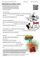 Vorschau - Arbeitsblätter - Arbeitsblatt "Comic" + Onlineübung & MP3 + Mindmap + Infografik - Deckblatt