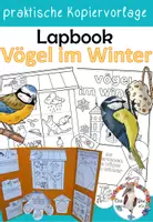 Vorschau - Arbeitsblätter - Lapbook Vögel im Winter - für den Abschluss der Reihe - Deckblatt