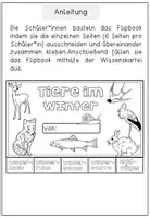 Vorschau - Arbeitsblätter - Tiere im Winter - Wissenskartei und Flipbook (Winterruhe, Winterschlaf, Winterstarre ..) - Seite 1