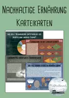 Vorschau - Merkblätter - Karteikarten Nachhaltige Ernährung - Deckblatt