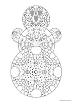 Vorschau - Mal- und Bastelvorlagen - Schneemann Mandala - Seite 3