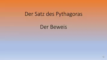 Vorschau - Arbeitsblätter - Erklärvideo zum Beweis des Satzes des Pythagoras - Deckblatt