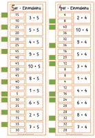 Vorschau - Stationenlernen - Klammerkarten "Einmaleins / 1x1" - 1er bis 10er-Reihe mit Selbstkontrolle - Seite 3