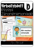 Vorschau - Arbeitsblätter - Vorgangsbeschreibung: Rezept Zitronenlimonade (inkl. PowerPoint-Präsentation) - Deckblatt