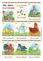 Aperçu - Jeux - À la ferme "J'ai ... qui a?" - Jeu français - Page 1