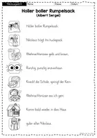 Vorschau - Arbeitsblätter - Nikolausgedicht "Holler boller Rumpelsack": Einfach auswendig lernen! - Seite 1