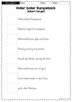 Vorschau - Arbeitsblätter - Nikolausgedicht "Holler boller Rumpelsack": Einfach auswendig lernen! - Seite 2