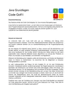 Vorschau - Arbeitsblätter - Java Übungen - Code Golf - Seite 1