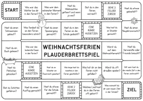 Vorschau - Arbeitsblätter - Weihnachtsferien Plauderbrettspiel - Nach den Ferien - Gesprächsanlässe als Brettspiel 🚀🎇 - Seite 1