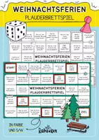 Vorschau - Arbeitsblätter - Weihnachtsferien Plauderbrettspiel - Nach den Ferien - Gesprächsanlässe als Brettspiel 🚀🎇 - Deckblatt