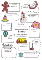 Vorschau - Arbeitsblätter - Weihnachtsferien-Bingo - Austausch nach den Ferien - Stundeneinstieg - Seite 1