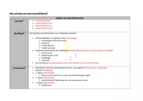 Vorschau - Arbeitsblätter - Geschäftsbriefe - Erklärung, Erwartungshorizont, 6 Übungen incl. Lösung - Seite 1