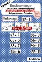 Vorschau - Poster - ZR 100 - Rechenwege Addition - Zehnerübergang - Aufgaben zuordnen - Deckblatt