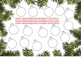Vorschau - Arbeitsblätter - Musik Arbeitsblatt Notenwerte Weihnachtskugeln - Deckblatt