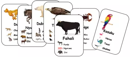 Vorschau - Unterrichtsreihen - Swahili Vocabulary Card Game Animals II - Seite 1
