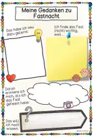 Vorschau - Stundenentwürfe - Fasching / Karneval / Fastnacht Reflexion "Meine Gedanken" Grundschule - Seite 3