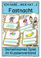 Vorschau - Stundenentwürfe - Fasching / Karneval / Fastnacht " Ich habe Wer hat? " Spiel Grundschule DaZ - Deckblatt