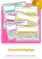 Vorschau - Stationenlernen - Lernwörterlaptop - Deckblatt