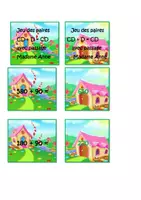 Aperçu - Apprentissages en autonomie - Math SCN Jeu des paires CD + D = CD avec passage(1 000 ) - Page de couverture