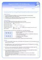 Vorschau - Arbeitsblätter - Formel für Wachstum, Zerfall und Zinseszins - Deckblatt