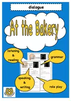 Vorschau - Arbeitsblätter - At the Bakery - Grammar Practice and Dialogue - Deckblatt
