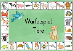 Vorschau - Arbeitsblätter - Würfelspiel Tiere: Schreiben und Lesen - Seite 3