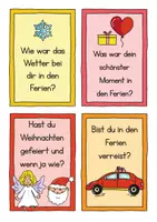 Vorschau - Arbeitsblätter - Weihnachtsferien Plauderkarten - Gesprächskarten zum Plaudern 🚀🎇 - Seite 1
