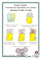 Vorschau - Mal- und Bastelvorlagen - Maus mit Käse basteln Arbeitsblatt Schreiben - Seite 3