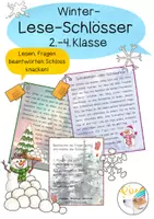 Vorschau - Fördermaterial/Inklusion - Lesemotivation/Leseförderung: Leseschlösser für die 2.- 4. Klasse - Winter - Deckblatt