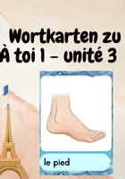 Vorschau - Merkblätter - À toi! 1 Unité 3 Vokabelkarten Simon Bigagli - Deckblatt