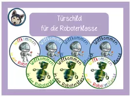 Vorschau - Poster - Türschilder für die #Roboterklasse - Deckblatt