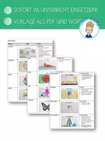 Vorschau - Mal- und Bastelvorlagen - Jahreskalender 2024: Vorlage zum Ausmalen und selbst gestalten - Seite 1